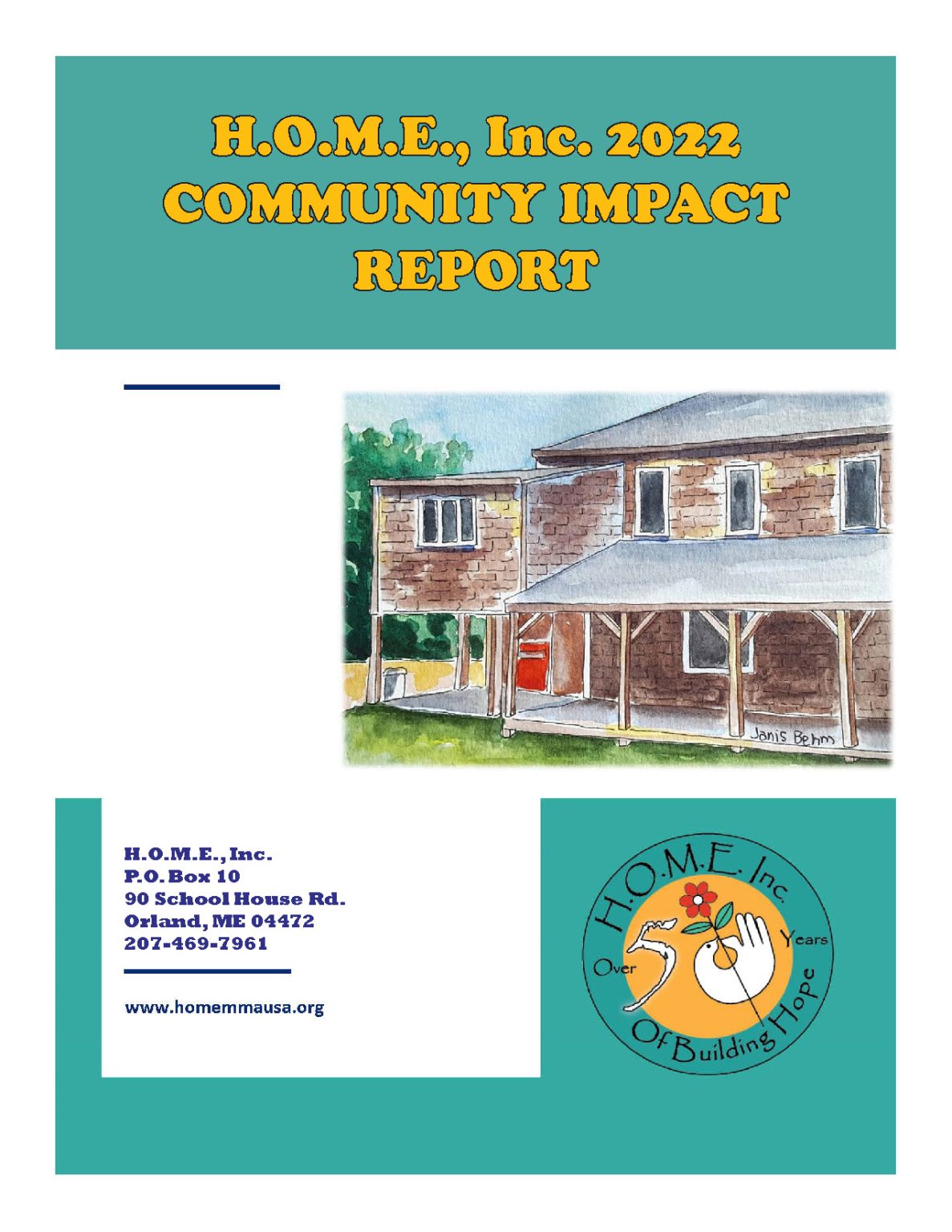 2022 Annual Report – H.O.M.E. Inc. "Serving first those who suffer most."